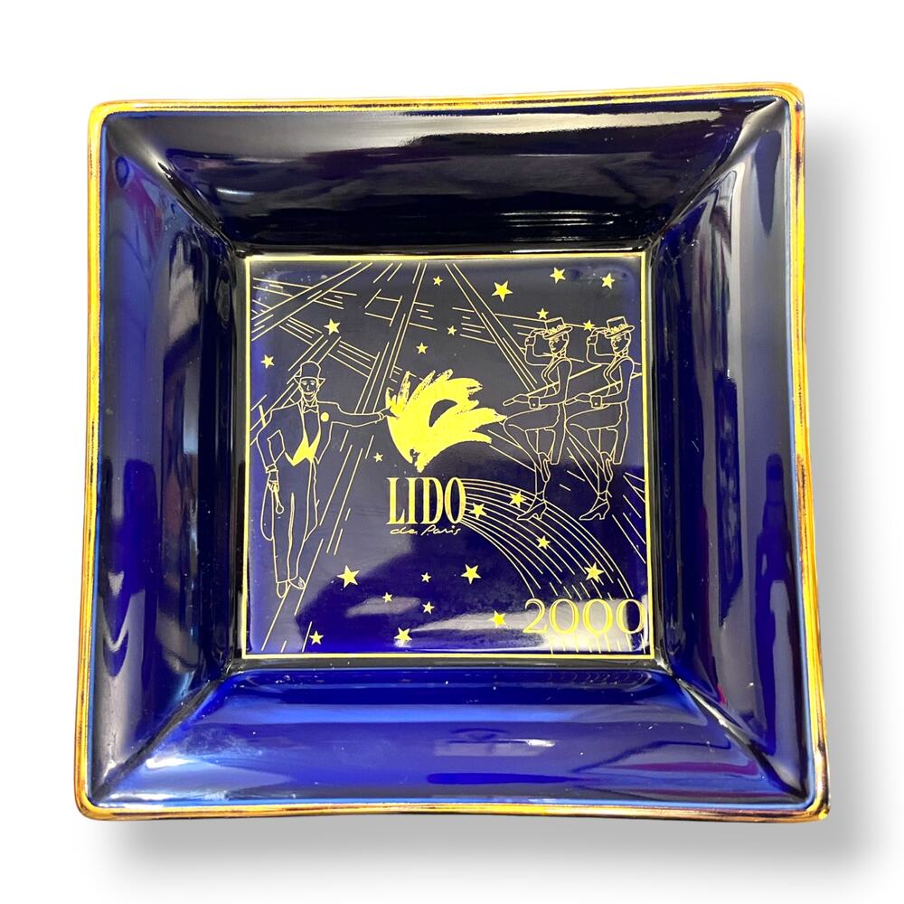 LIMOGES France ARTORIA  LIDO PARIS 2000 Square Dish Blue